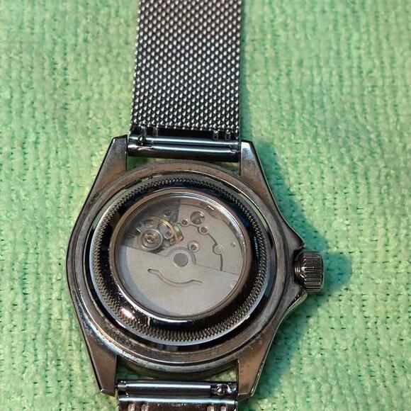 1990's Never Worn Canix (Lanix) Wood Grain Automatic Mechanical Glow Hands - Picture 5 of 7